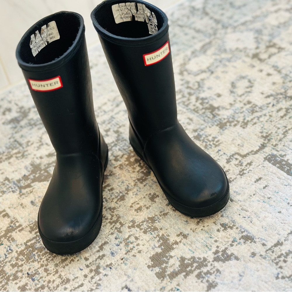 Kids Hunter Classic Black Waterproof Boots 🖤🖤 US 11
